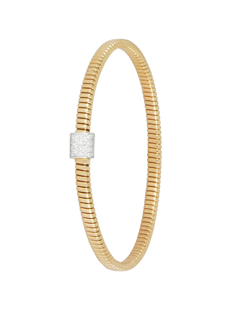 K Di Kuore K Di Kuore Basic Yellow gold bracelet with white diamonds