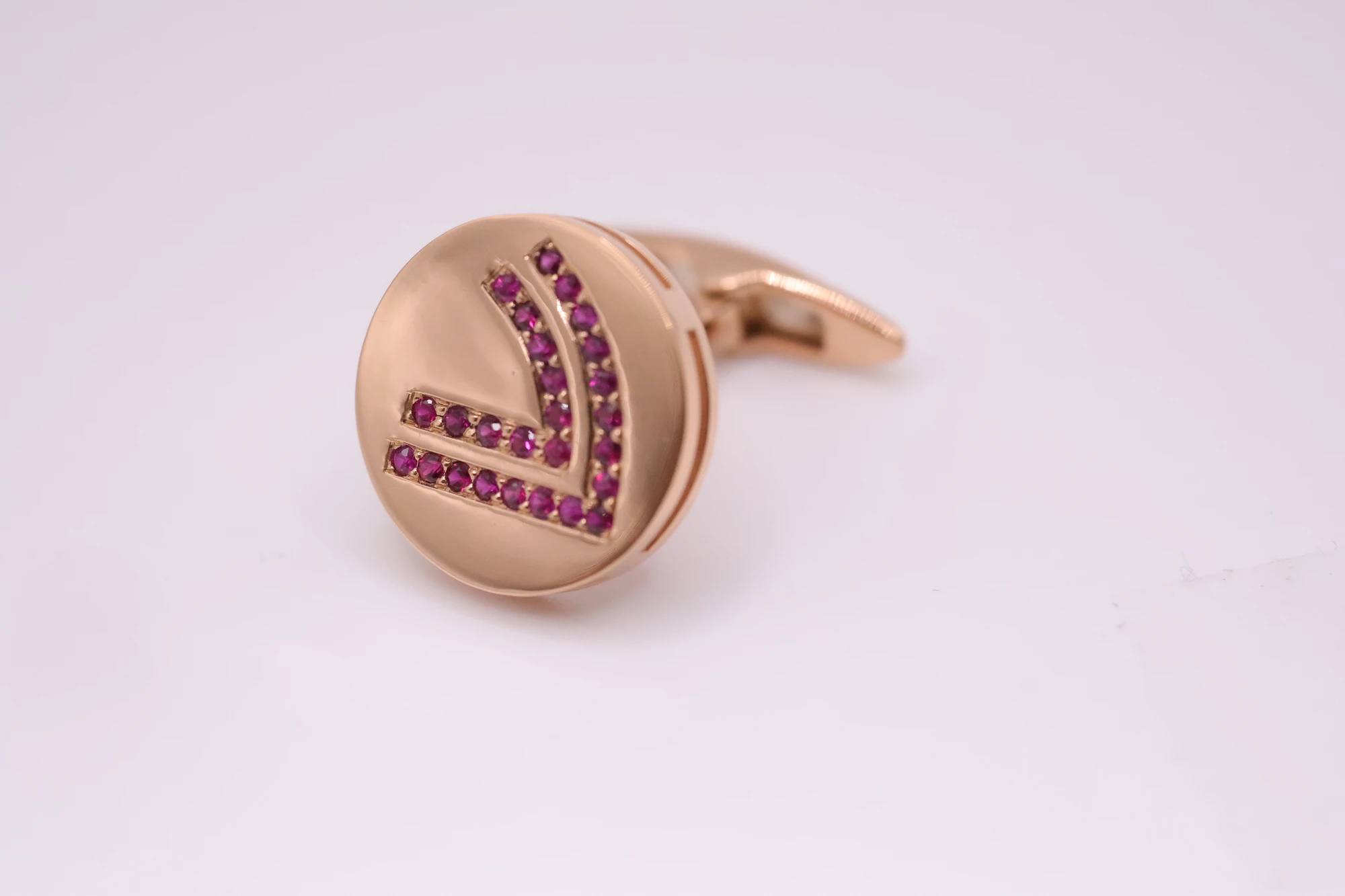 Joyeria Suiza Celta Gemelos Afouteza · Oro rosa y rubíes