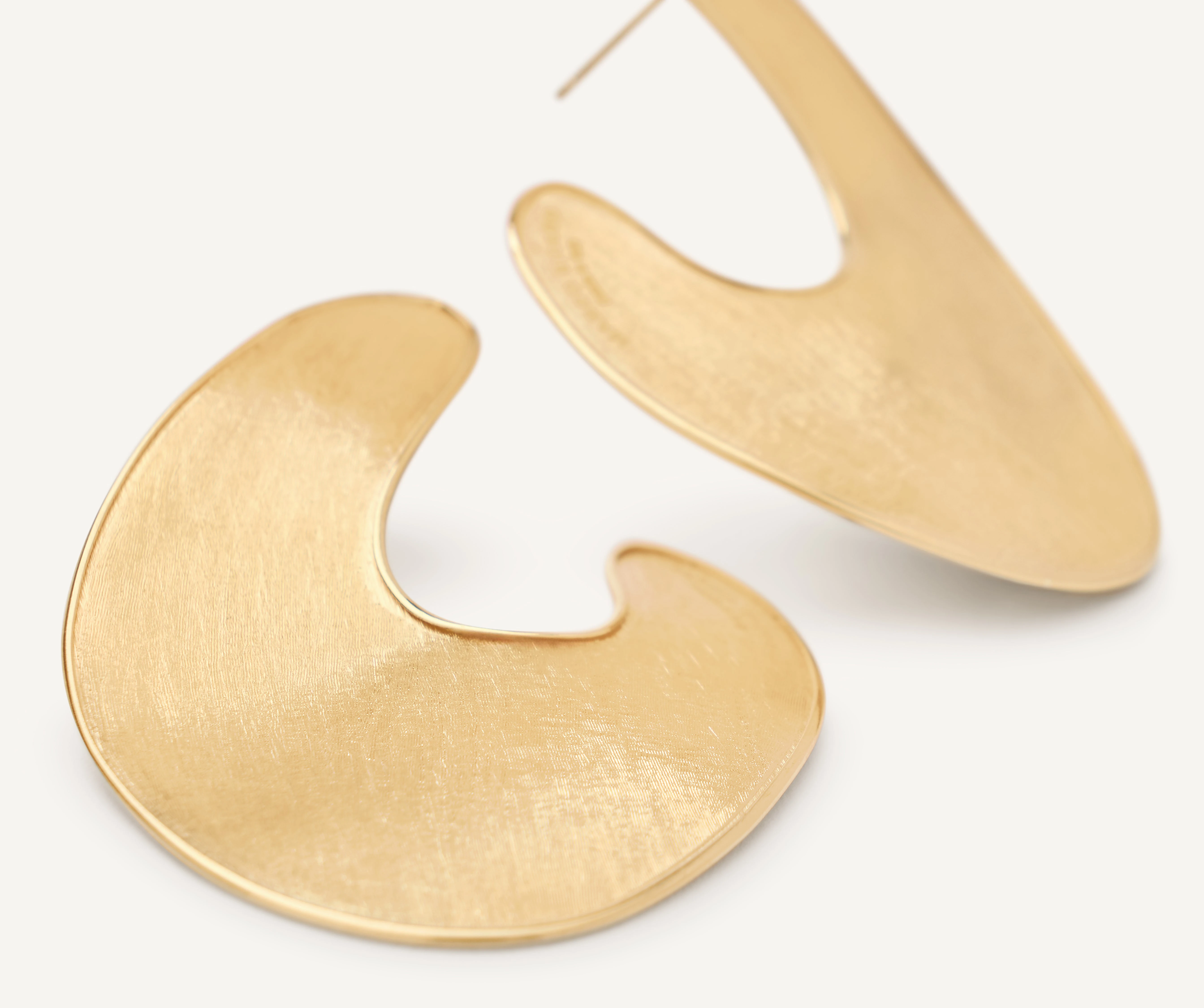 Marco Bicego Lunaria 18kt yellow gold irregular leaf earrings