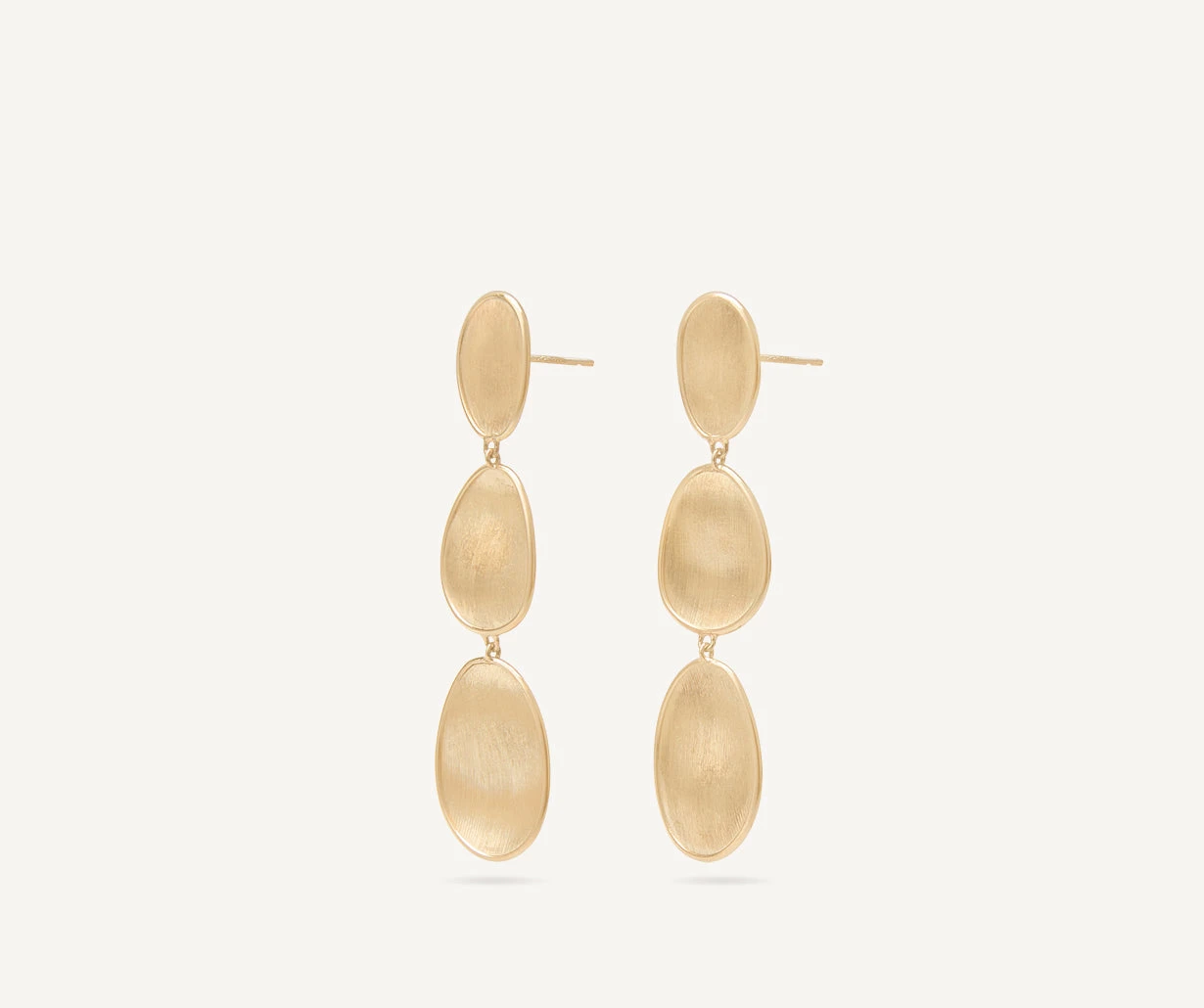 Marco Bicego Lunaria Gold triple earrings