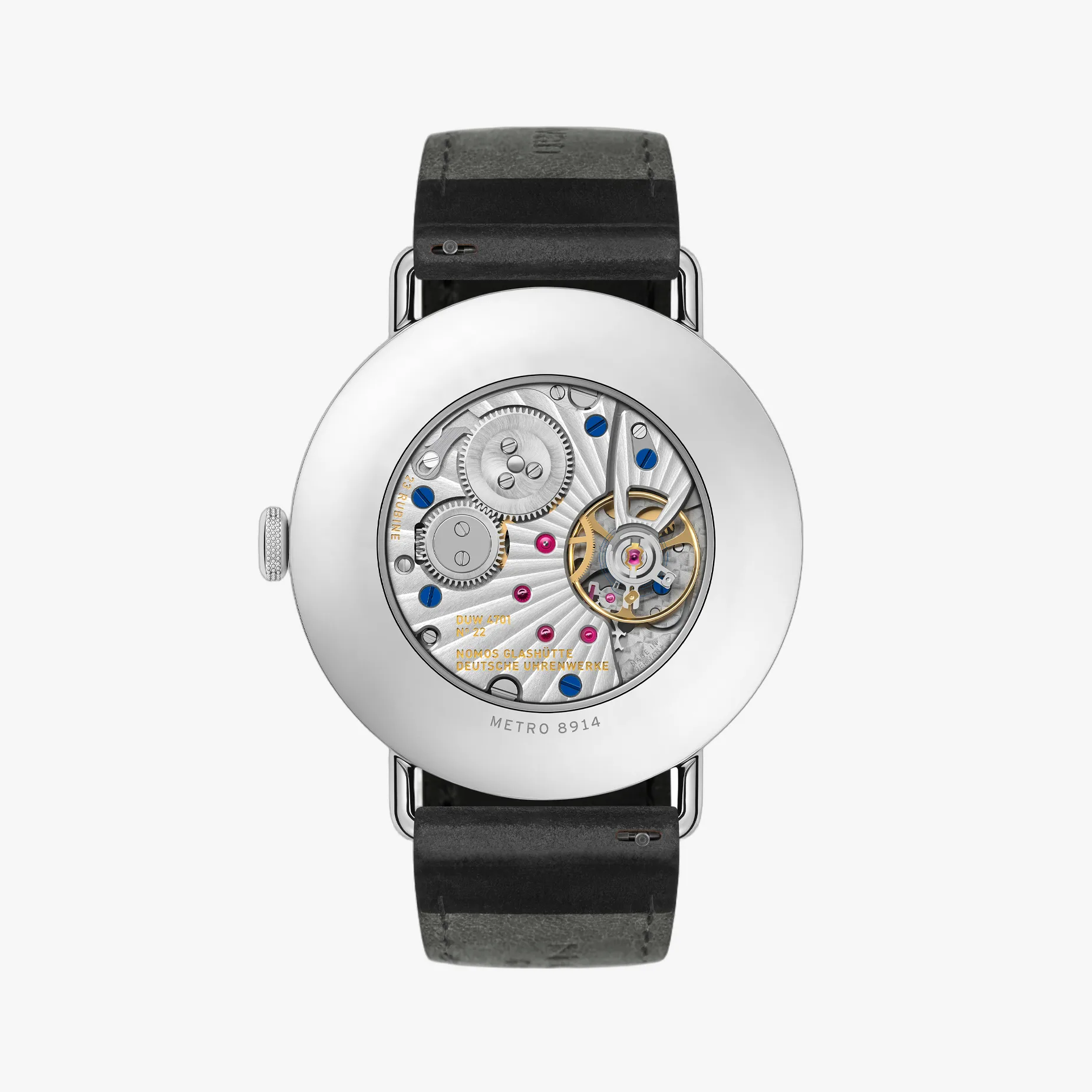 Nomos Metro Date Power Reserve Ice Blue 37mm