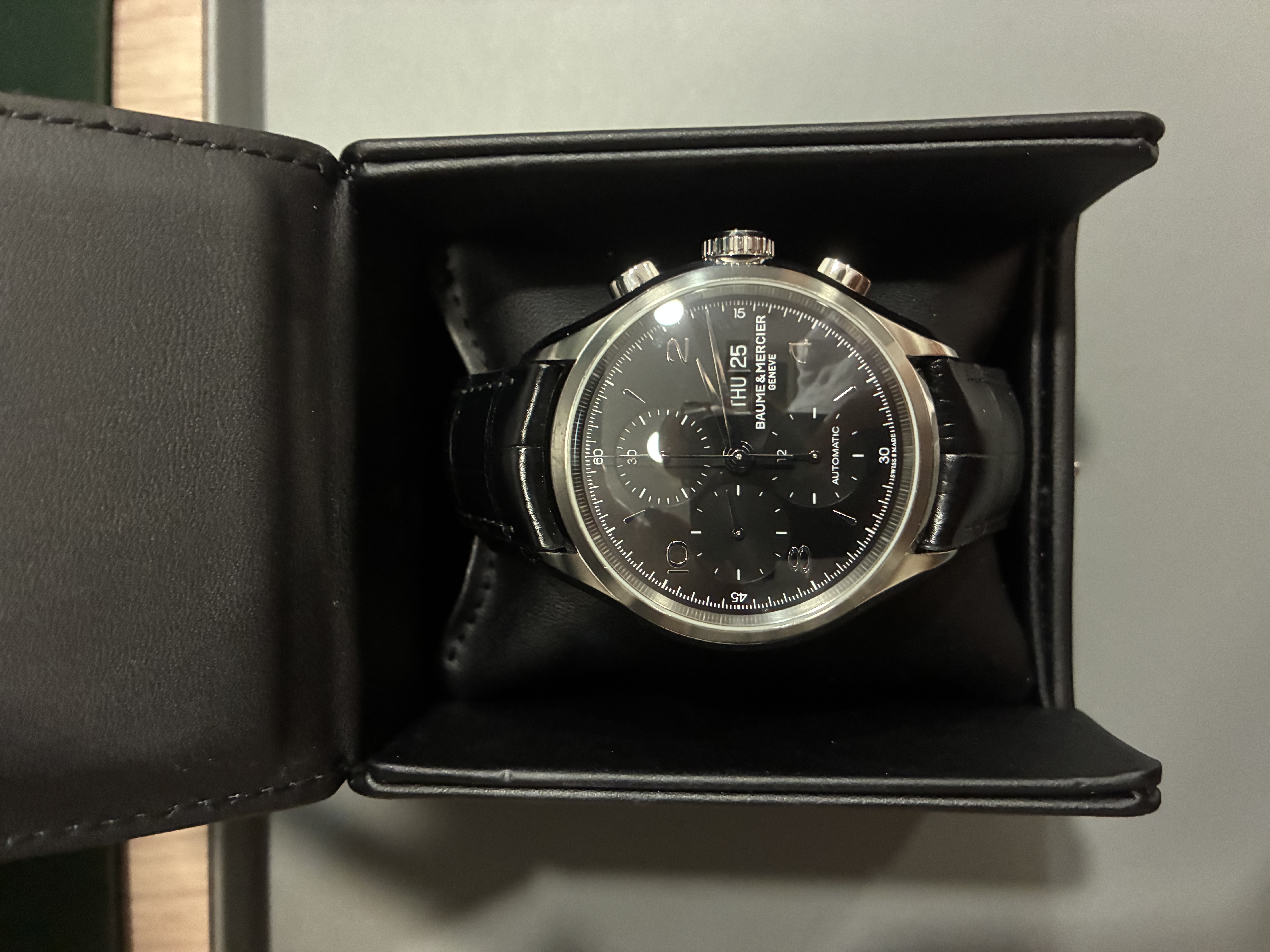 Baume & Mercier Clifton Automatic Chronograph Black Dial 43mm