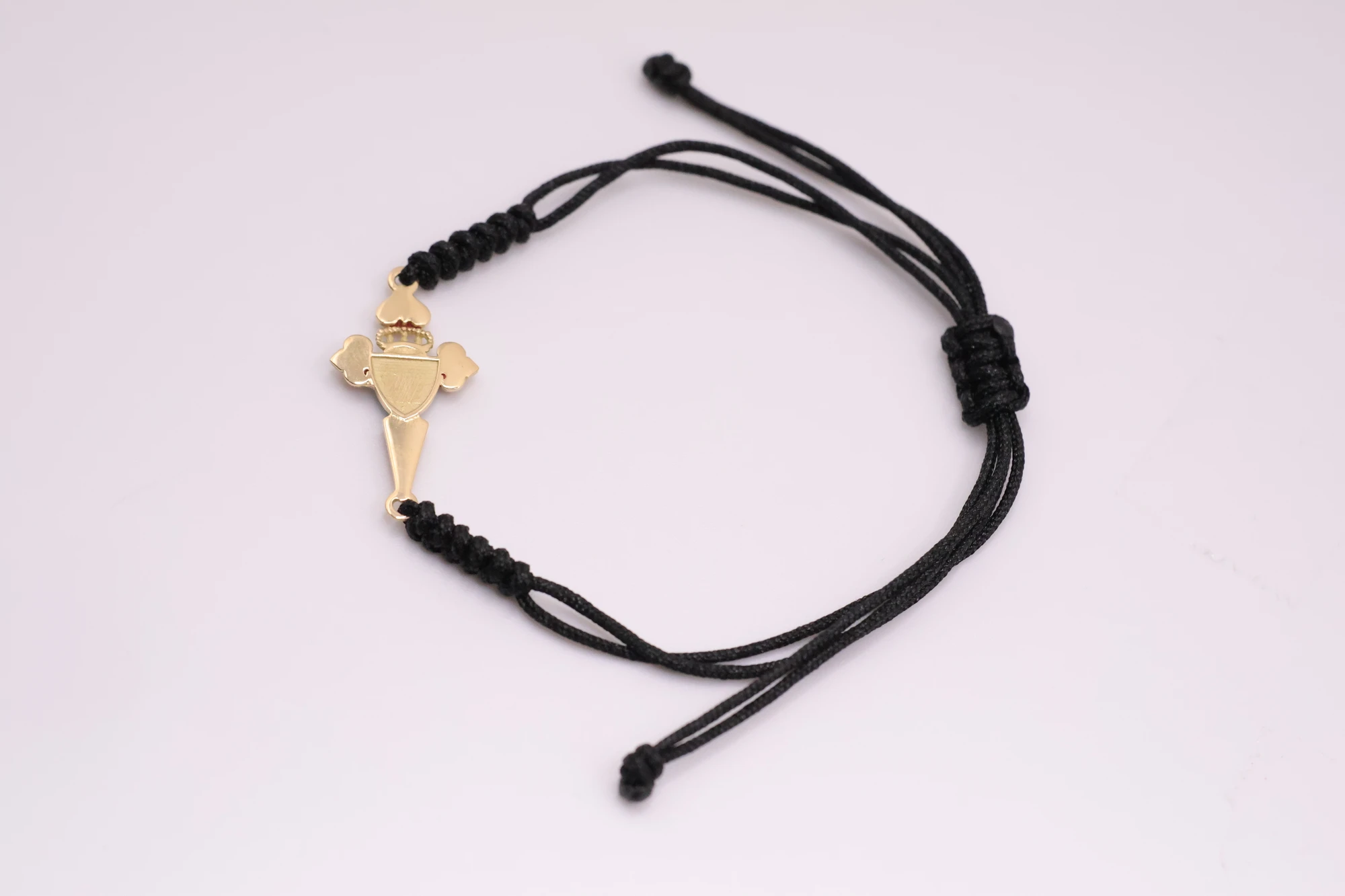 Joyeria Suiza Celta Pulsera Celeste Macramé · Oro amarillo y esmalte
