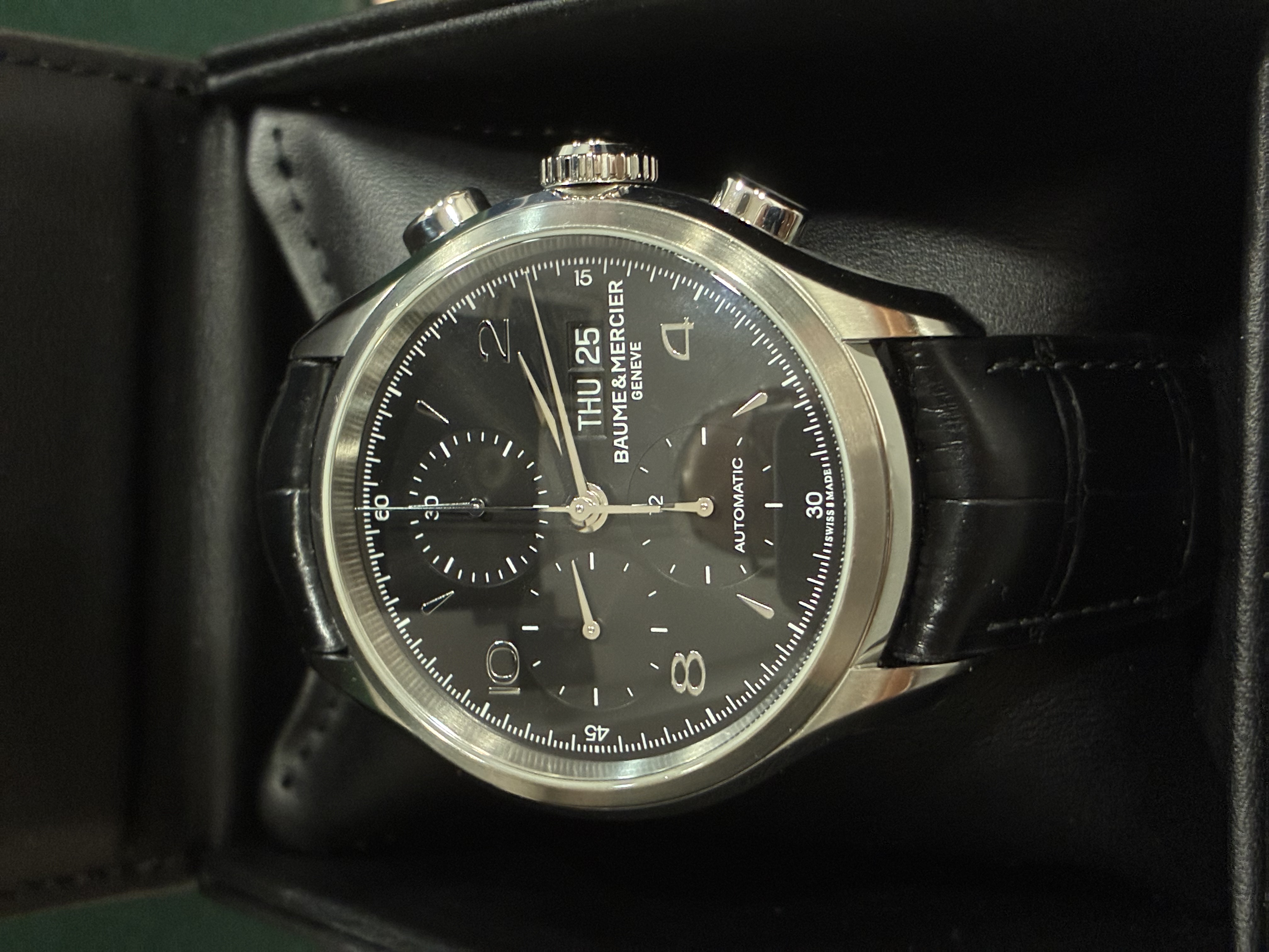 Baume & Mercier Clifton Automatic Chronograph Black Dial 43mm