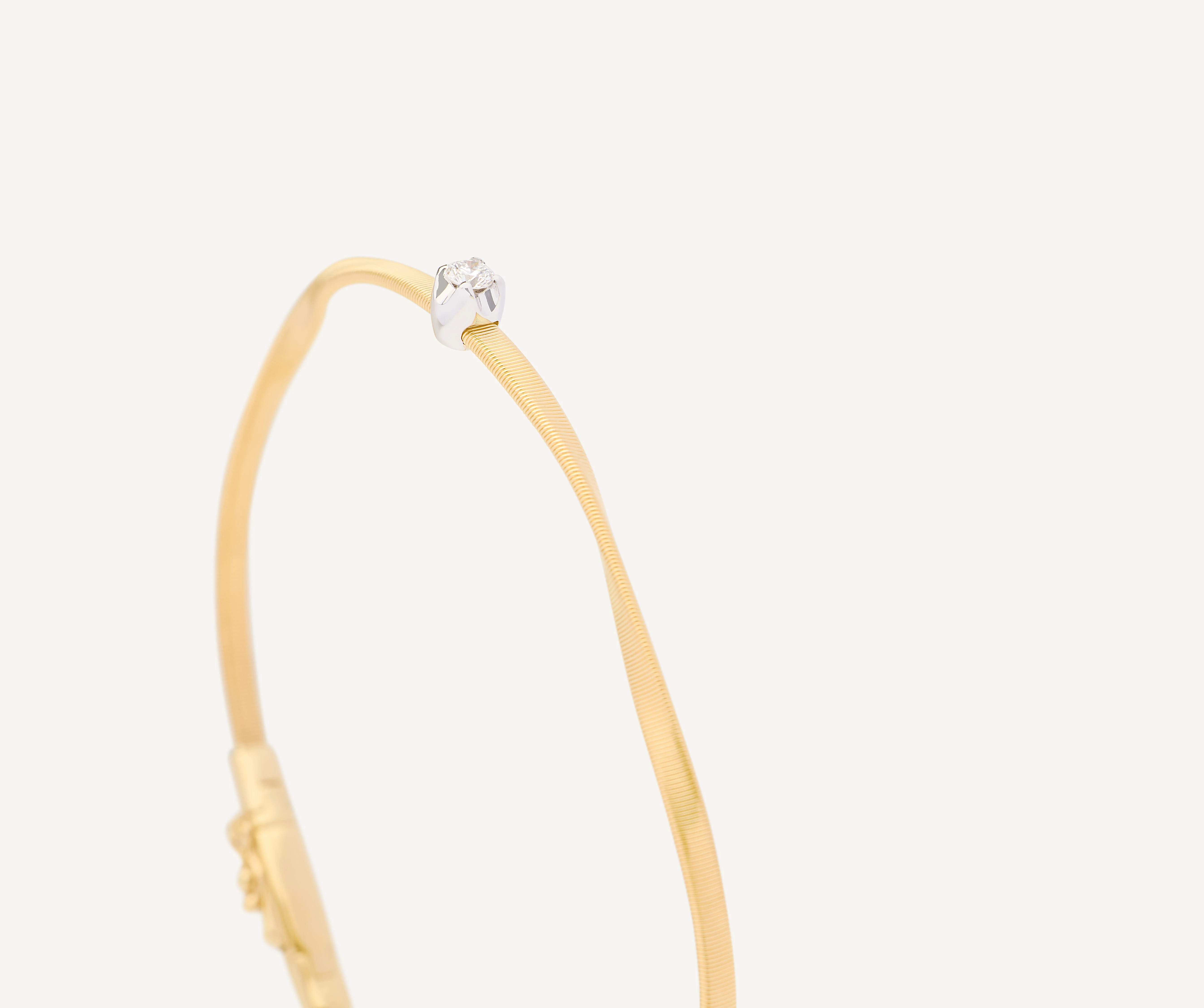 Marco Bicego Marrakech 18kt yellow gold bracelet with single diamond