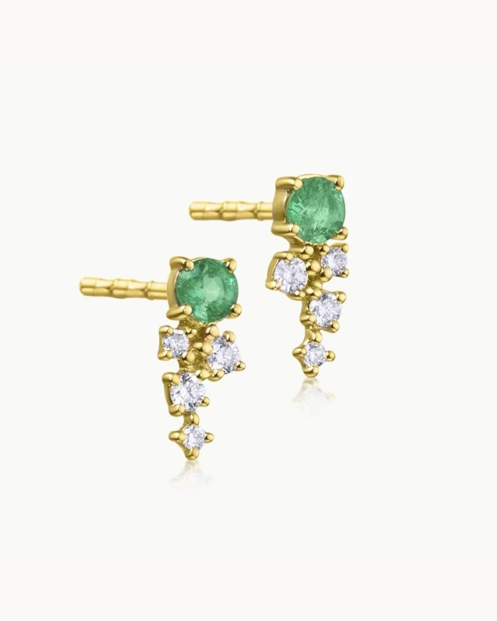 Le Carre Daily Diamond with touch of color Go Green