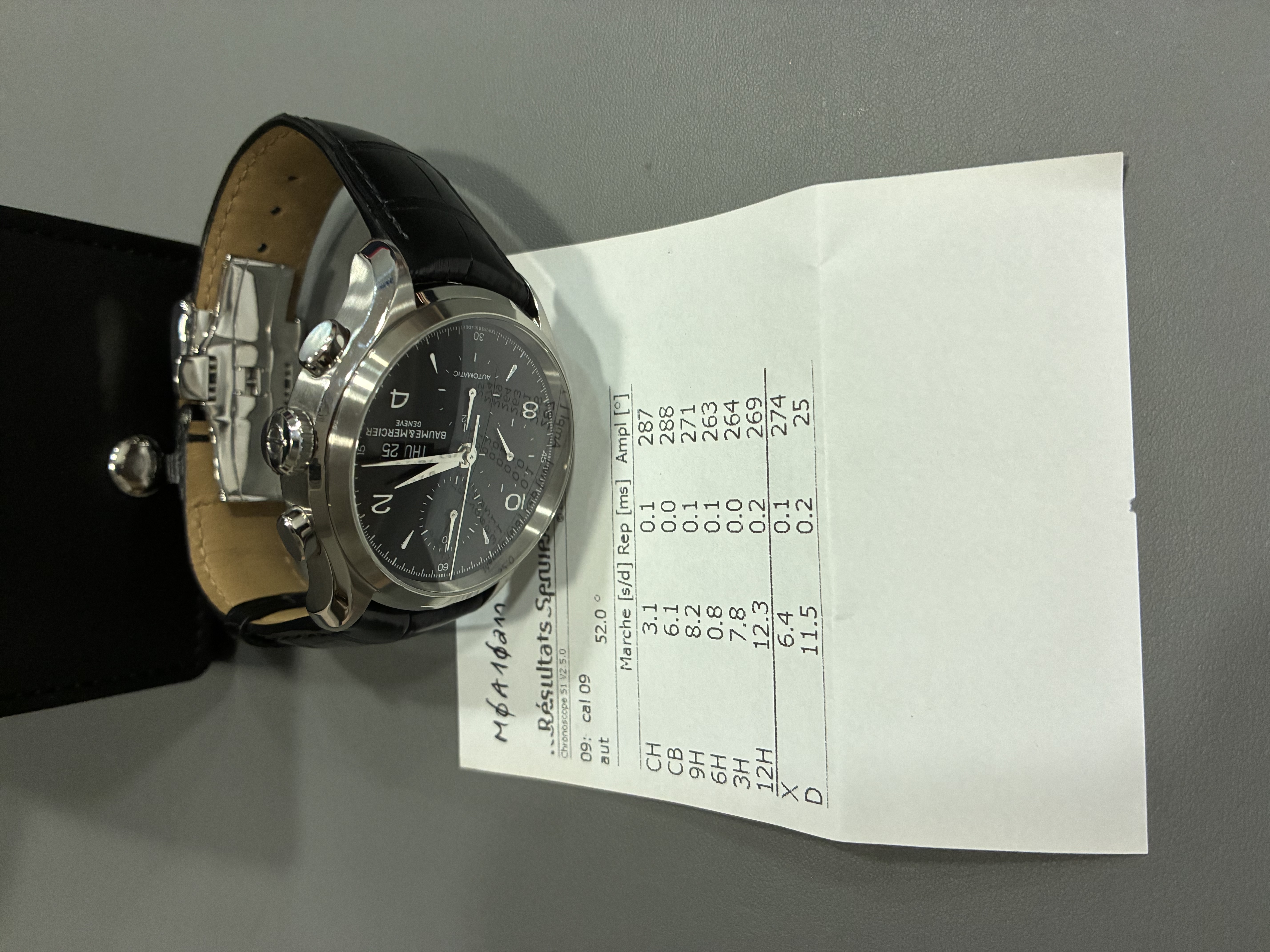 Baume & Mercier Clifton Automatic Chronograph Black Dial 43mm