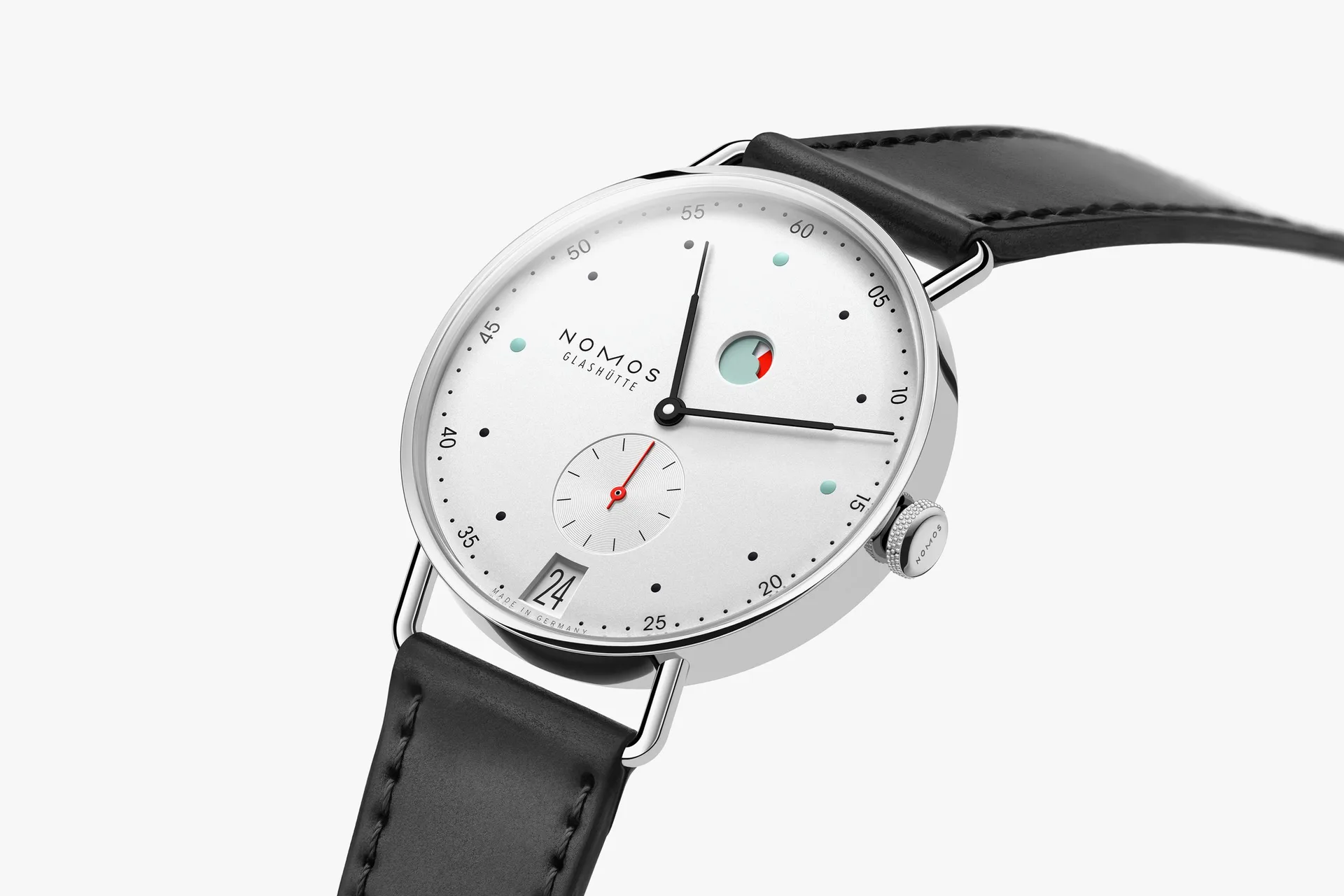 Nomos Metro Fecha Reserva De Marcha 37mm