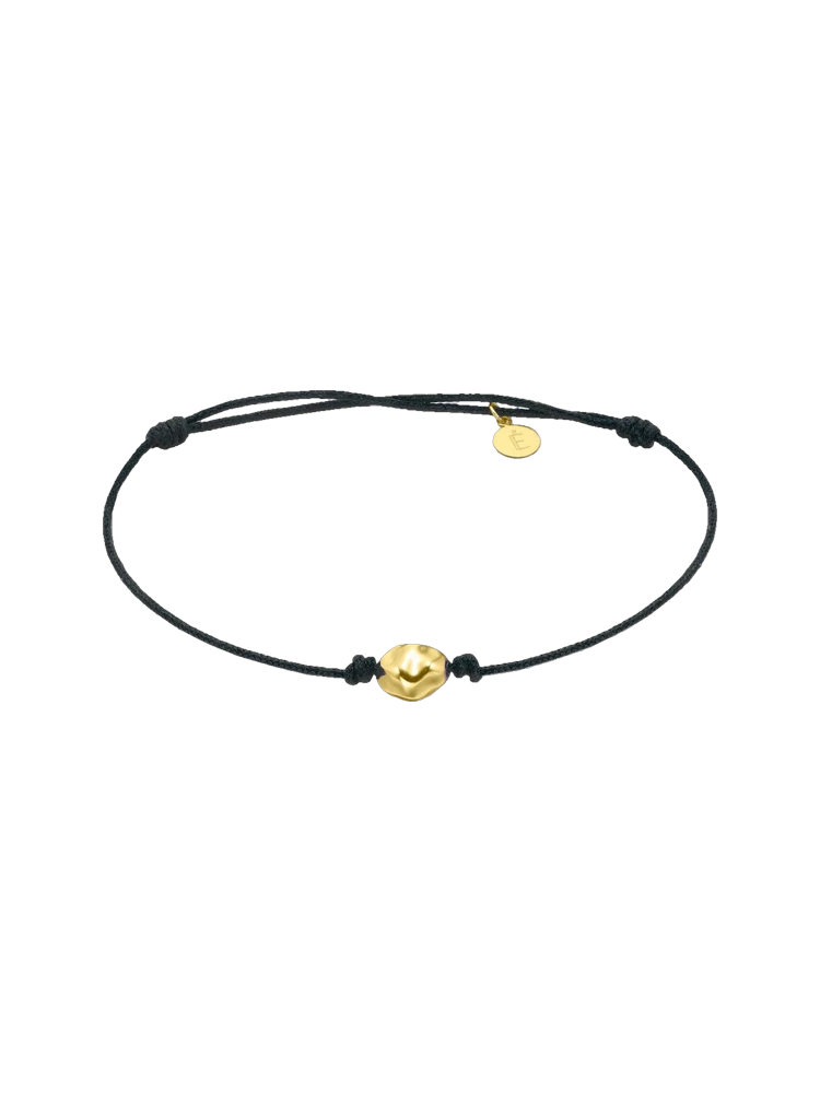 Le Carre Le Carre Plain Gold Pepita Macramé Black