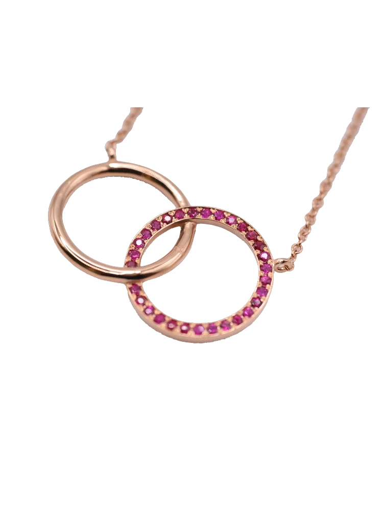 Joyeria Suiza Joyeria Suiza Celta Colgante Irmandade · Oro rosa y rubíes