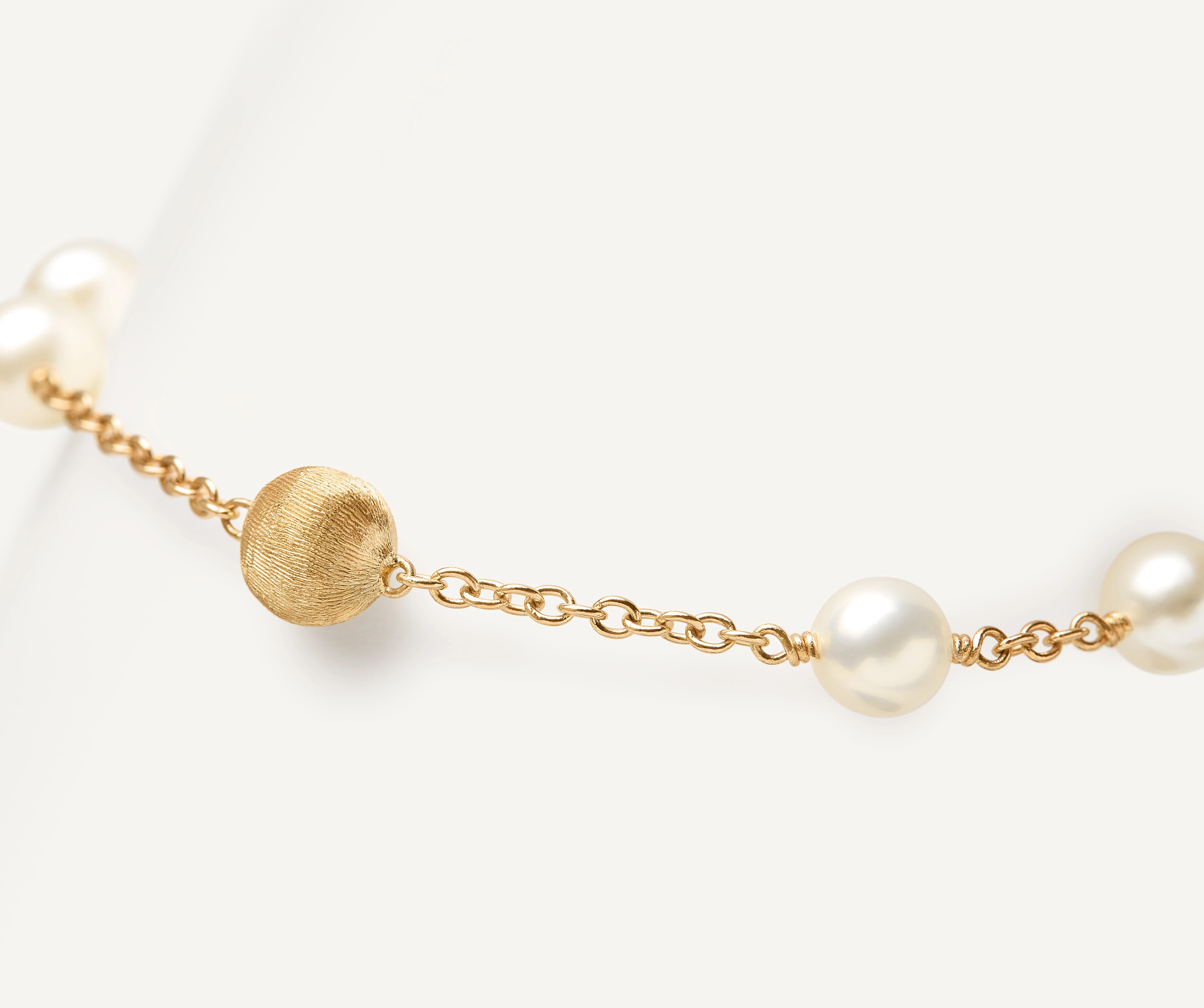 Marco Bicego Africa Gemstones 18kt yellow gold bracelet with white pearls
