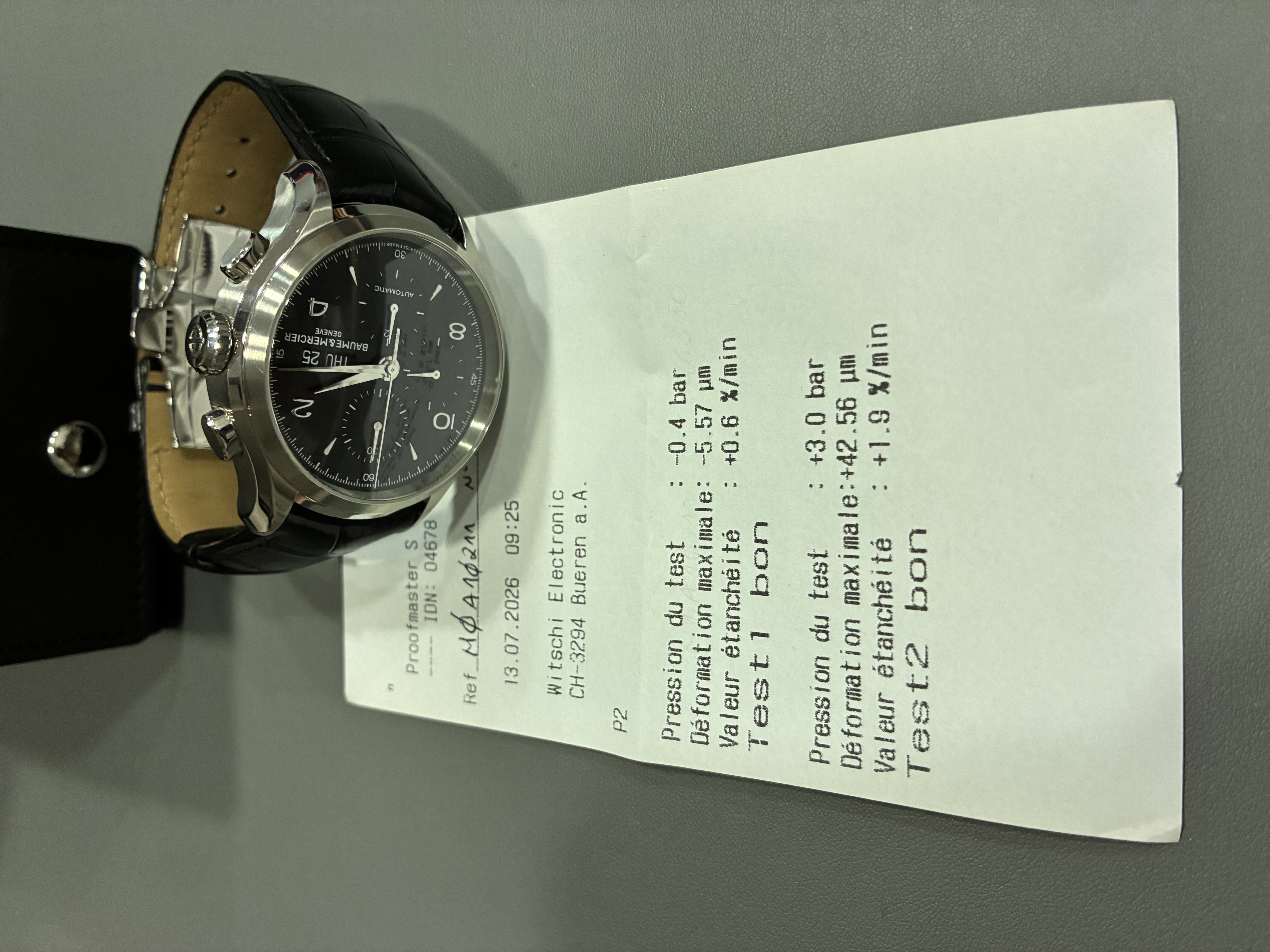 Baume & Mercier Clifton Automatic Chronograph Black Dial 43mm
