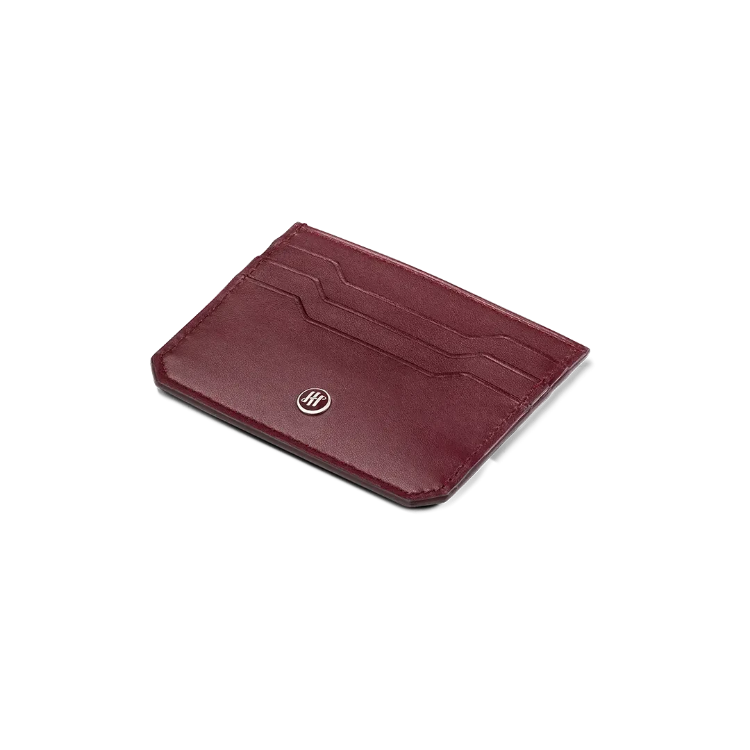 Montegrappa Signet Series Small Credit Card Holder, 3+3 CC, Bordeaux