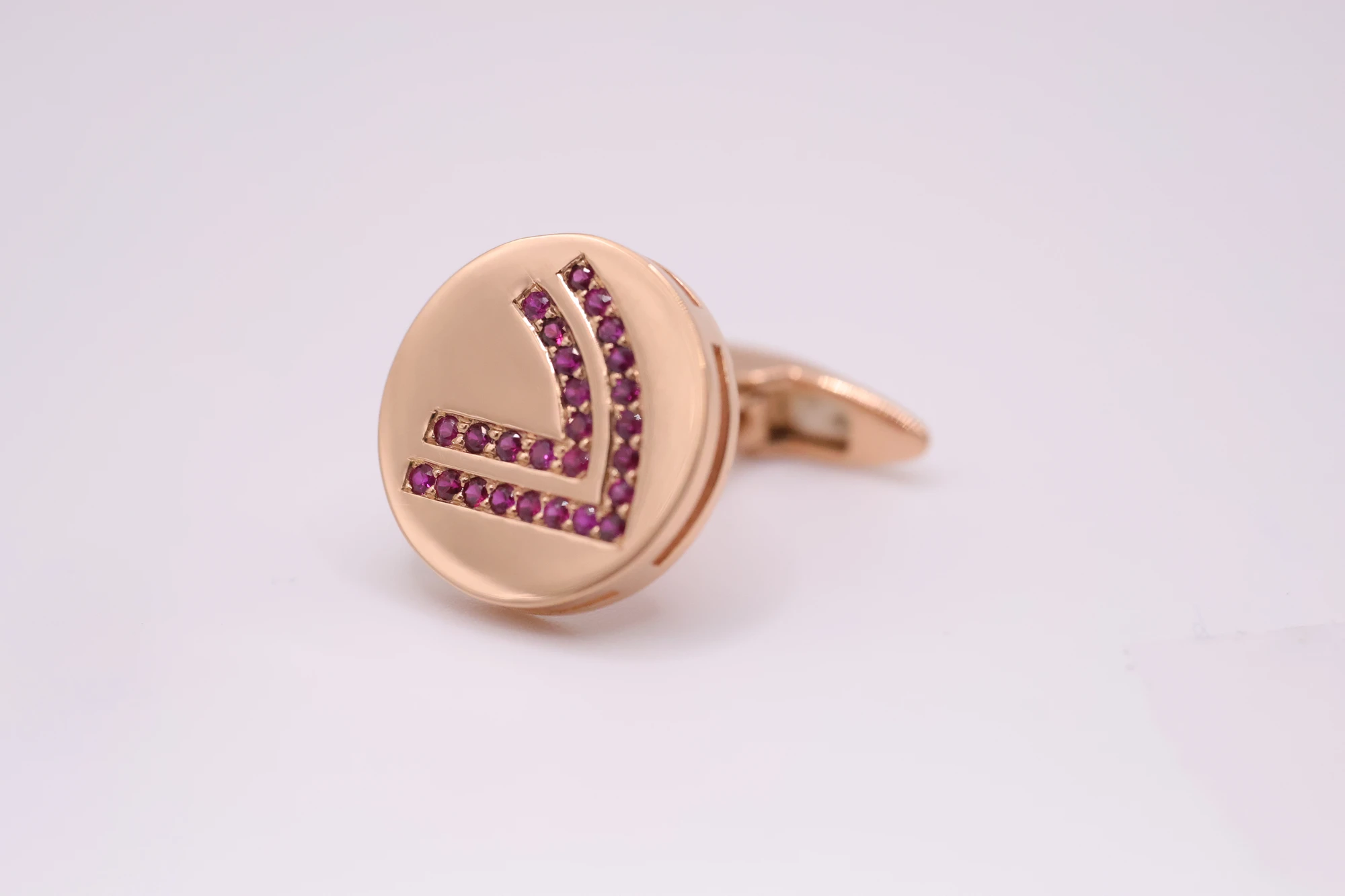 Joyeria Suiza Celta Gemelos Afouteza · Oro rosa y rubíes