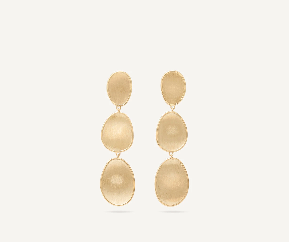 Marco Bicego Lunaria Gold triple earrings